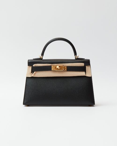 Hermès Mini Kelly 20 Black Epsom GHW