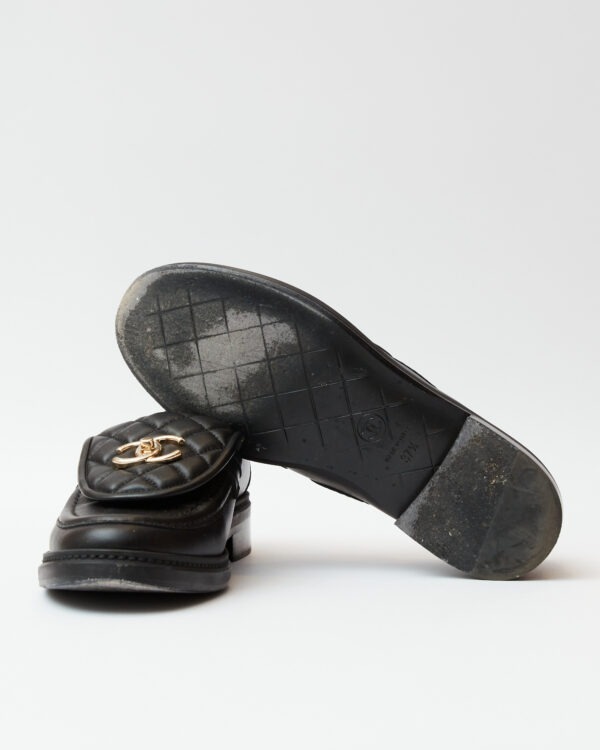 Chanel Black Quilted Lambskin Loafer