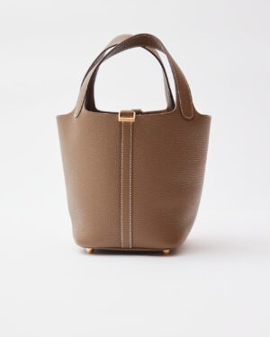 Hermès Picotin 18 Etoupe Clemence GHW