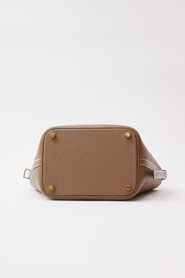 Hermès Picotin 18 Etoupe Clemence GHW