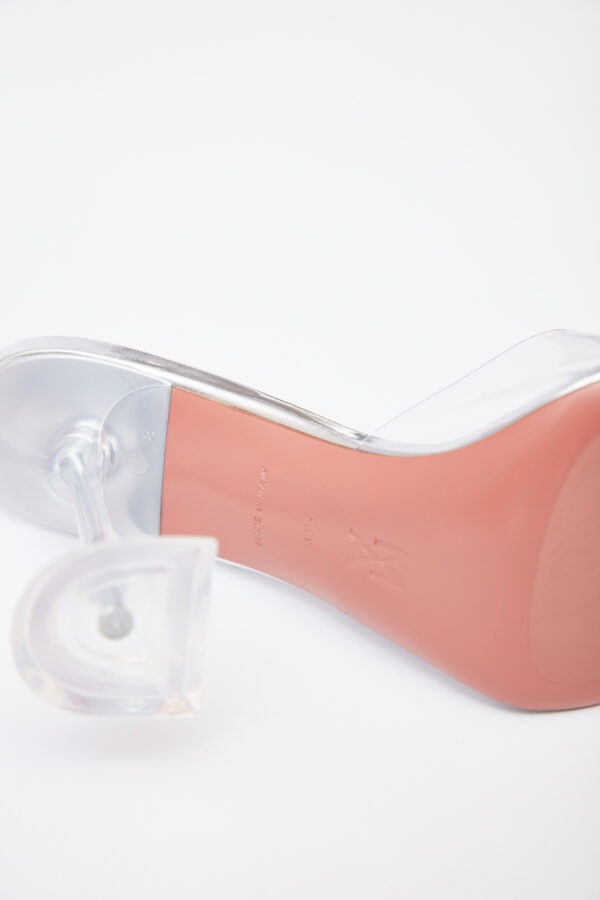 Amina Muaddi Rosie Glass PVC Transparent Slipper 38.5