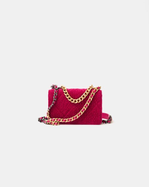 Chanel 19 Wallet on Chain Fuchsia Corduroy