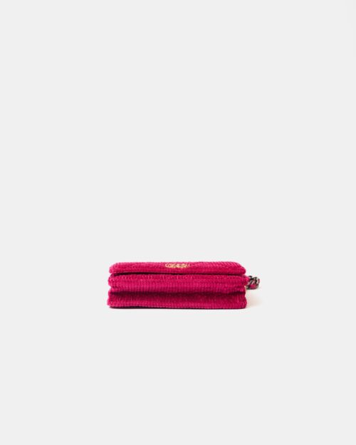 Chanel 19 Wallet on Chain Fuchsia Corduroy