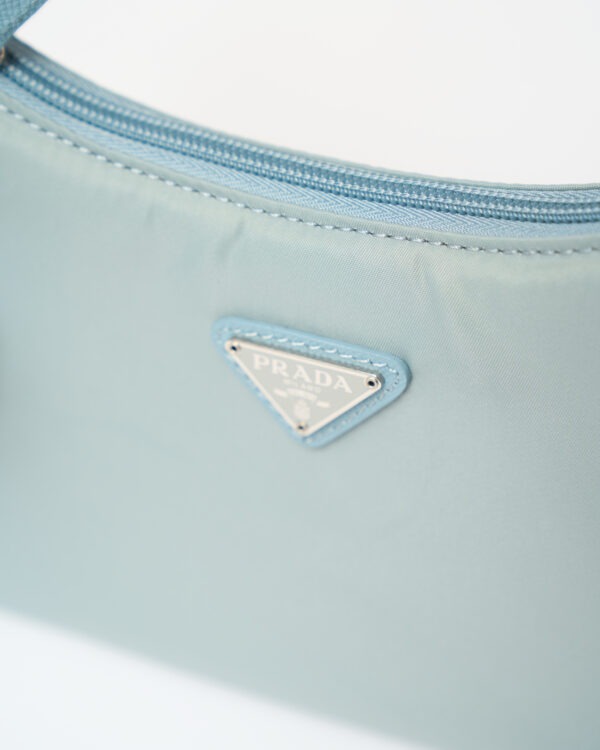 Prada Re-edition 2000 Silver Blue Hobo Bag