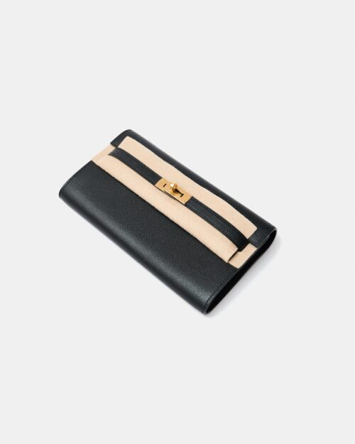 Hermès Kelly Classic Wallet To Go Black Epsom GHW