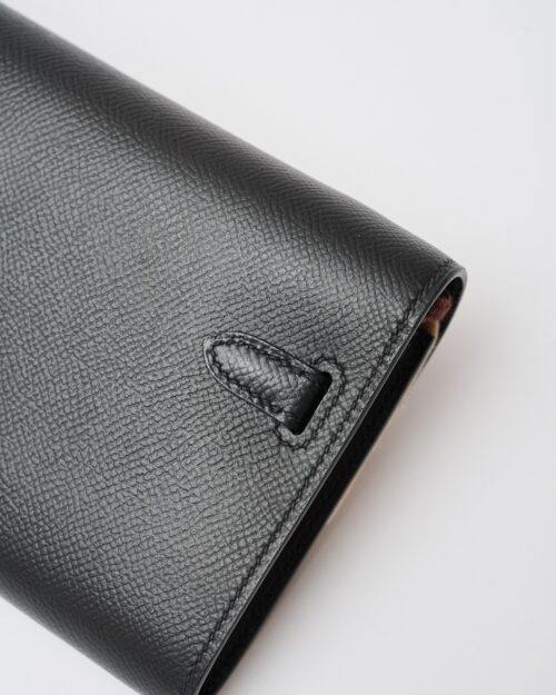 Hermès Kelly Classic Wallet To Go Black Epsom GHW