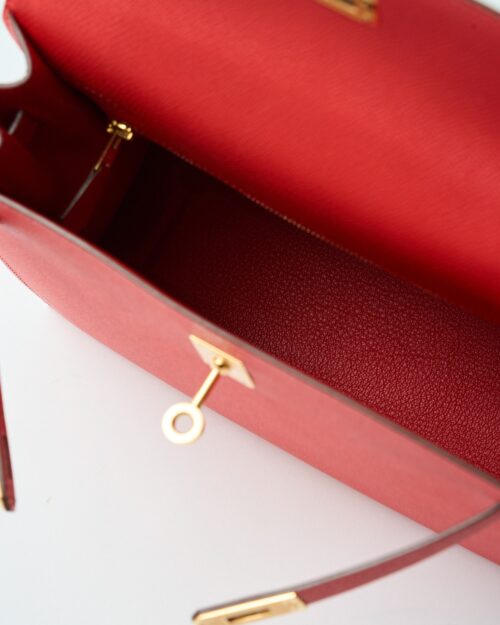 Hermès Kelly 25 Rouge de Coeur Epsom GHW