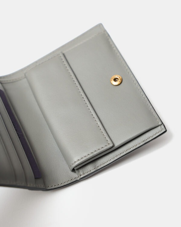 Prada Cloudy Gray Small Saffiano Wallet