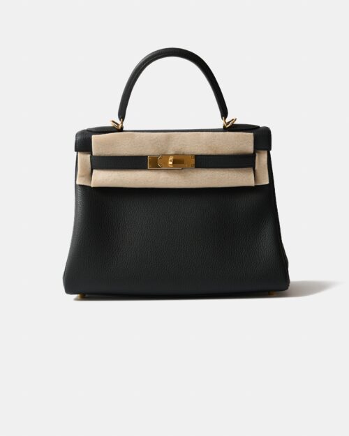 Hermès Kelly Retourne 28 Black Togo GHW