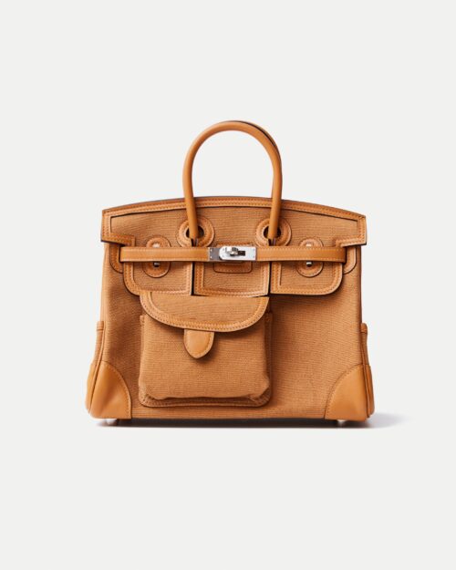 Hermès Birkin Cargo 25 Desert Sesame Canvas Swift PHW