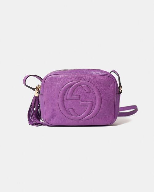 Gucci Soho Disco Purple Leather Bag