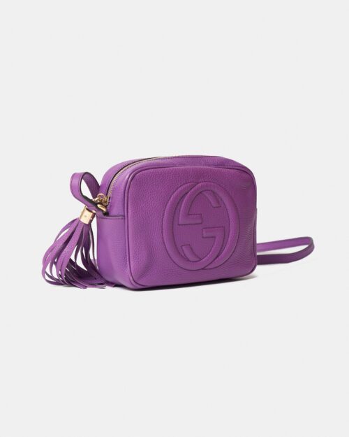 Gucci Soho Disco Purple Leather Bag