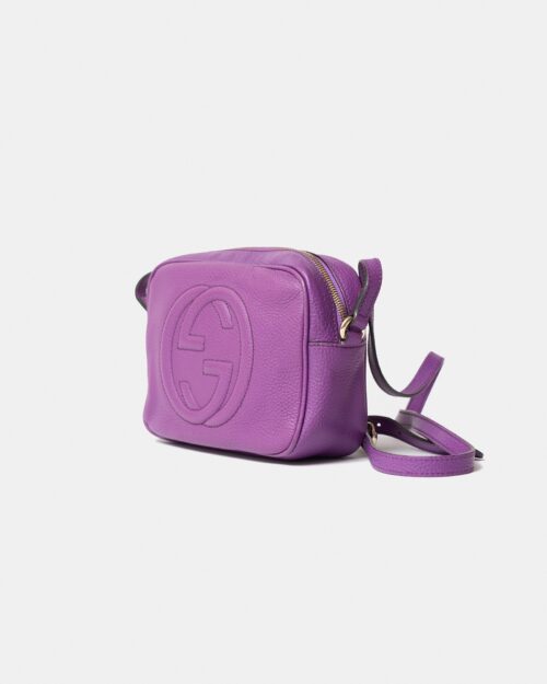 Gucci Soho Disco Purple Leather Bag