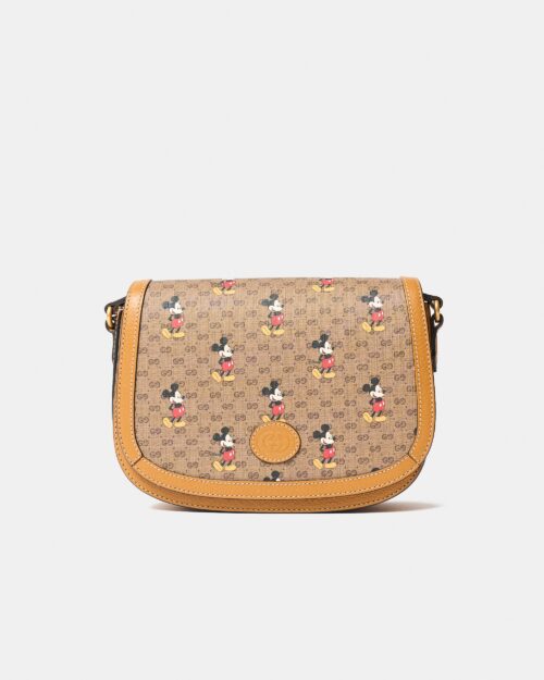 Gucci x Disney Shoulder BagMini GG Supreme Mickey Mouse Small Beige