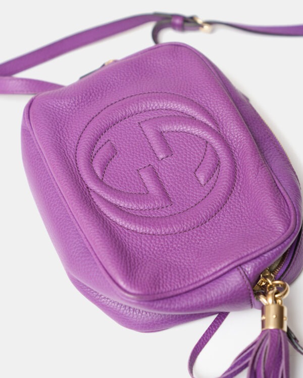 Gucci Soho Disco Purple Leather Bag