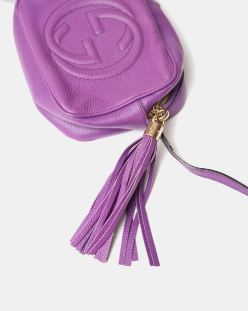 Gucci Soho Disco Purple Leather Bag