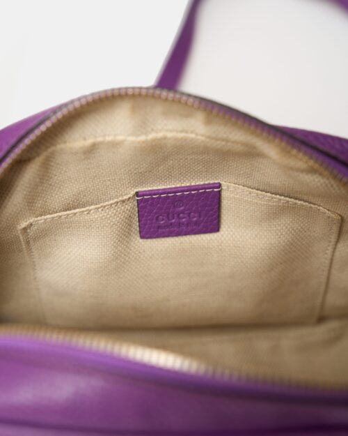 Gucci Soho Disco Purple Leather Bag