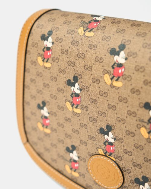 Gucci x Disney Shoulder BagMini GG Supreme Mickey Mouse Small Beige