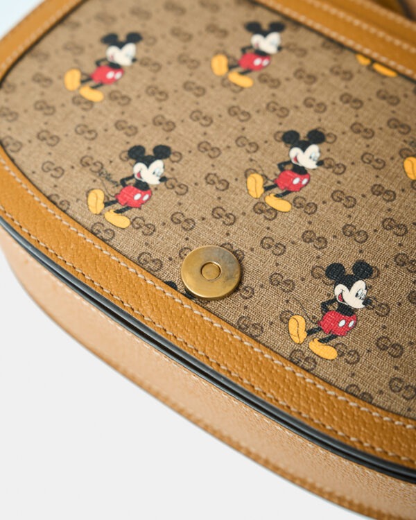 Gucci x Disney Shoulder BagMini GG Supreme Mickey Mouse Small Beige