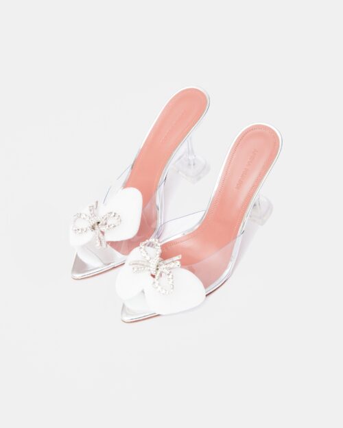 Amina Muaddi Rosie Glass PVC Transparent Slippers