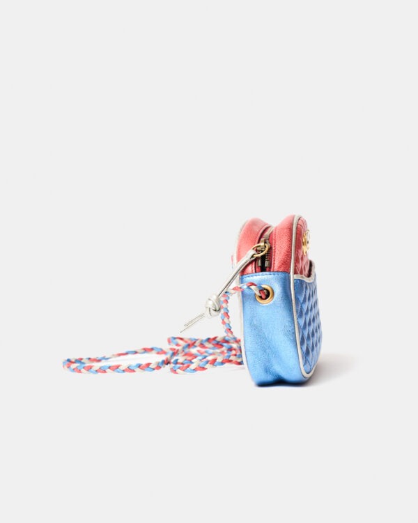 Gucci Mini Quilted Metallic Trapuntata Red Blue Bag