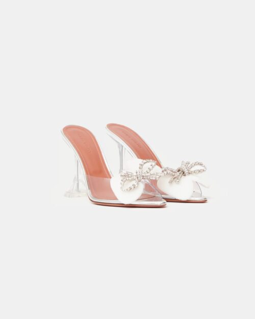 Amina Muaddi Rosie Glass PVC Transparent Slippers