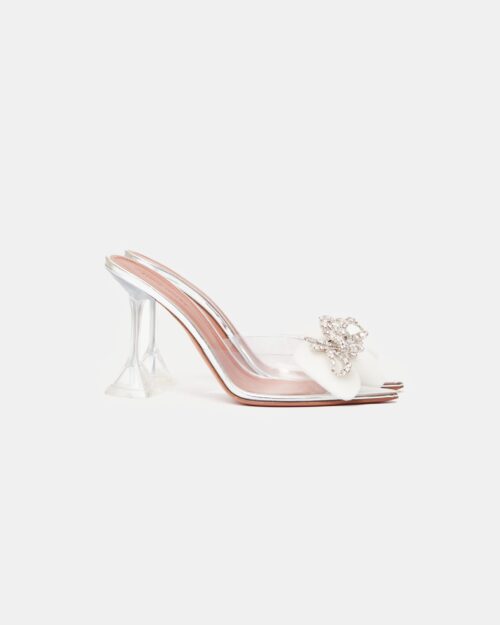 Amina Muaddi Rosie Glass PVC Transparent Slippers