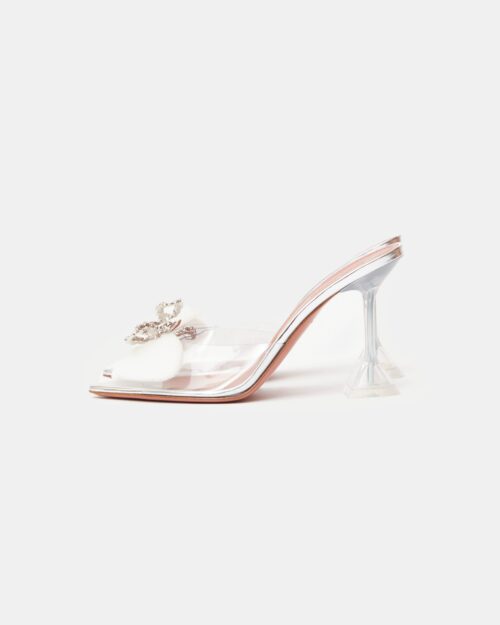 Amina Muaddi Rosie Glass PVC Transparent Slippers