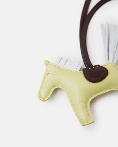 Hermès Grigri Rodeo Horse Jaune Bourgeon Charm in Milo Lambskin PM