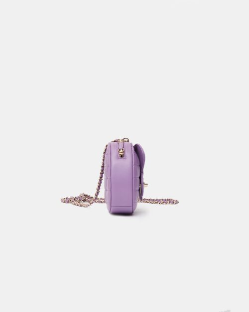 Chanel Heart Bag Medium Purple Lambskin Gold-Tone Metal