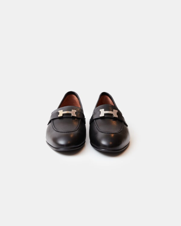 Hermès Paris Black Loafers