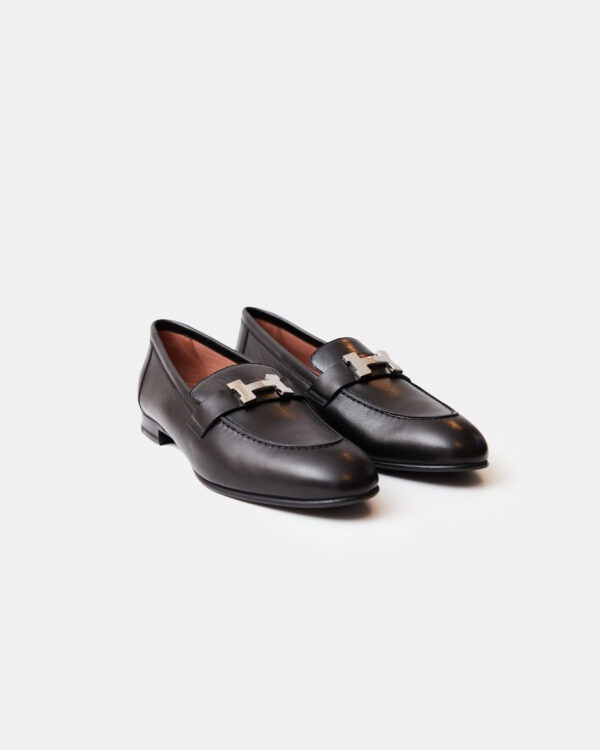 Hermès Paris Black Loafers