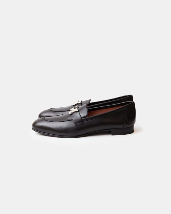 Hermès Paris Black Loafers