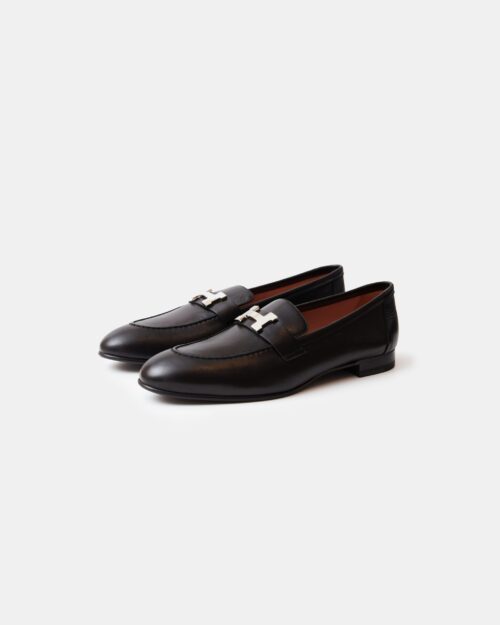 Hermès Paris Black Loafers