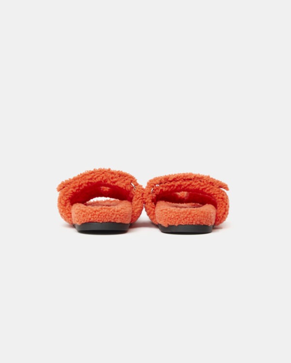Hermès Chypre Peau Lainee Orange Sandals