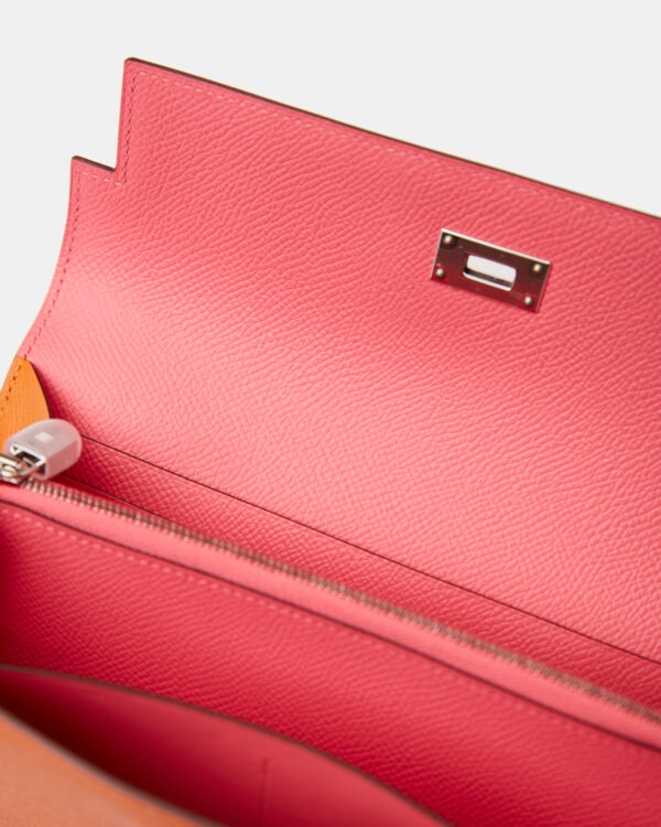 Hermès Kelly Classic Wallet Apricot Rose Azalee Epsom PHW