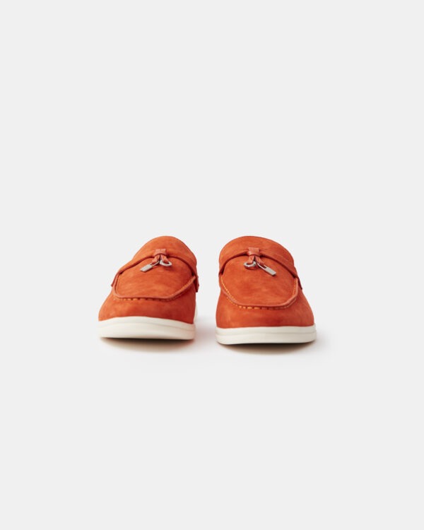 Loro Piana Charms Walk Babouche Orange Loafers