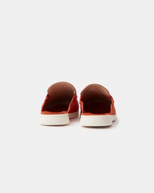 Loro Piana Charms Walk Babouche Orange Loafers