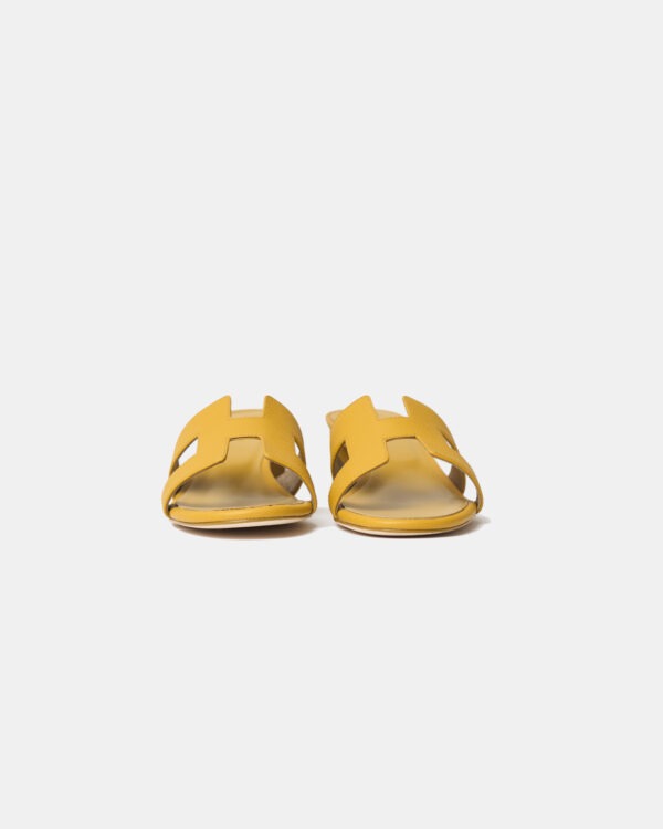 Hermès Oasis Jaune Citron Epsom Sandals