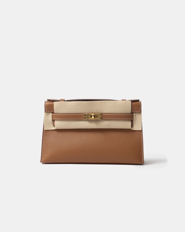 Hermes Kelly Pochette Gold Swift GHW