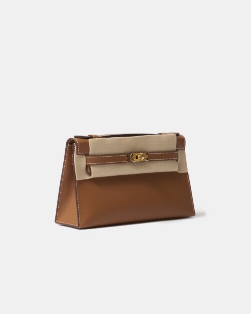 Hermes Kelly Pochette Gold Swift GHW