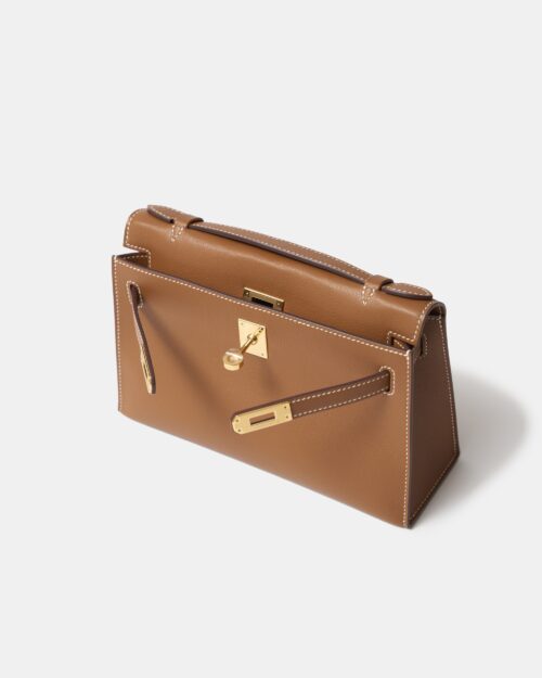 Hermes Kelly Pochette Gold Swift GHW