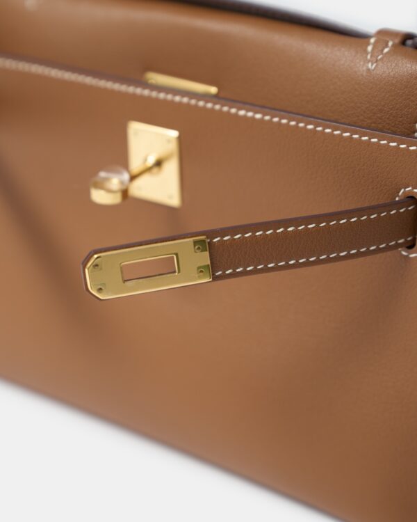 Hermes Kelly Pochette Gold Swift GHW