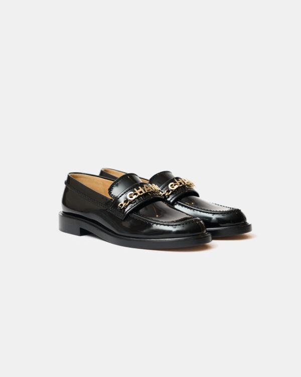 Chanel Black Shiny Calfskin Loafers