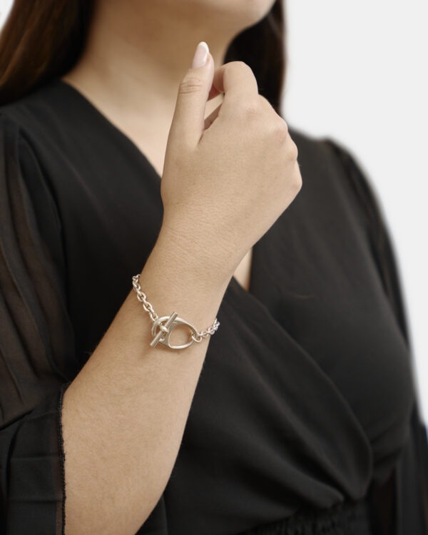 Hermès Silver Chain Bracelet