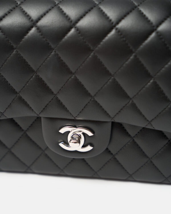 Chanel Classic Medium Black Lambskin PHW