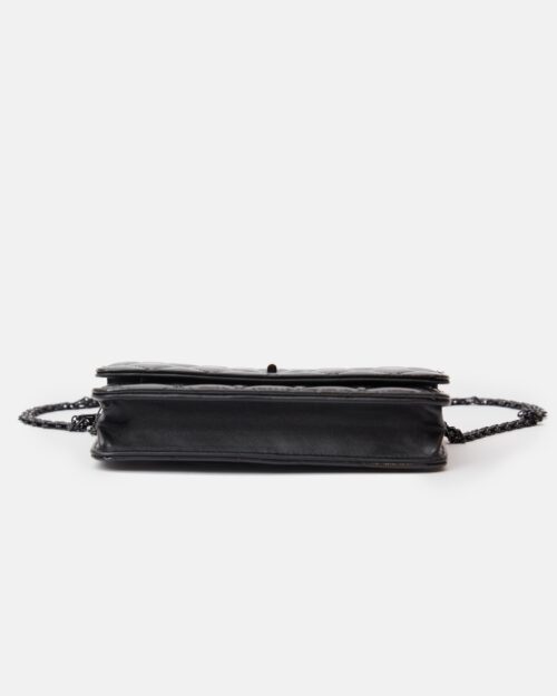 Chanel 2.55 Wallet on Chain Black Patent Calfskin So Black