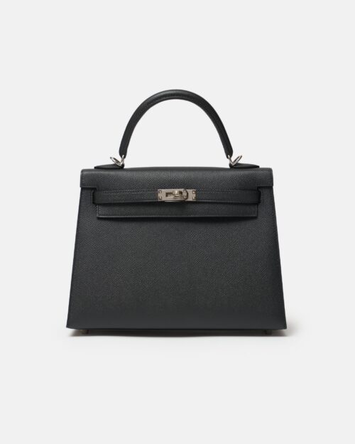 Hermès Kelly 25 Black Epsom PHW