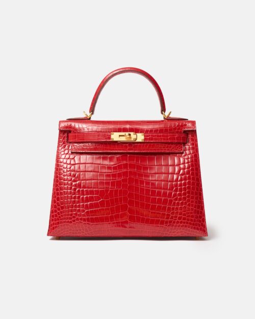 Hermès Kelly 28 Rouge de Coeur Alligator GHW