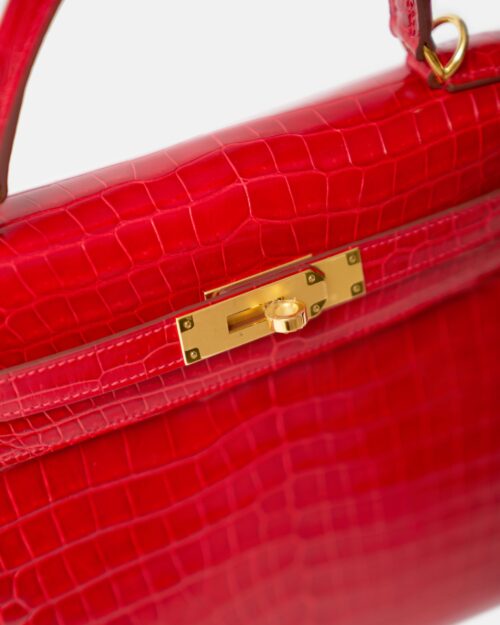 Hermès Kelly 28 Rouge de Coeur Alligator GHW